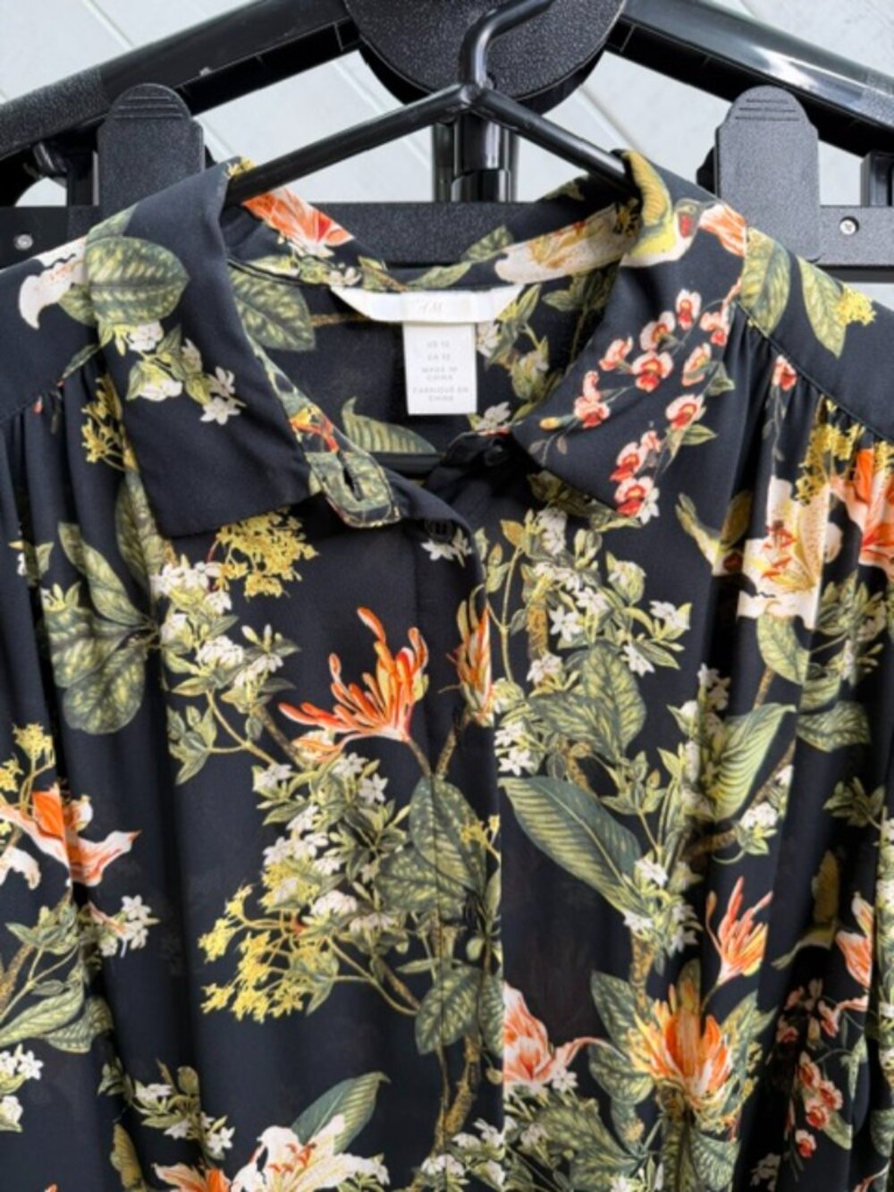 H & M Floral Blouse - size 12